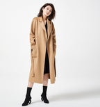 Autumn And Winter New Style Home Handmade Double-Sided Cloth Water Ripple Wool Coat Wool Cashmere Coat Women eprolo