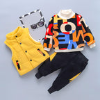 Baby Plush Thickened Sweater 3-piece Set LittleYogaSocks