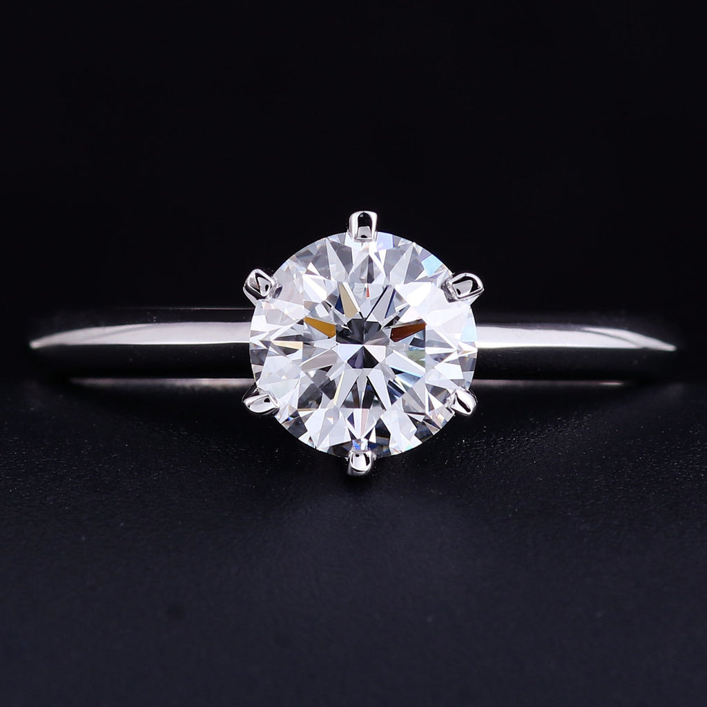 Cultured Diamond Ring, Elegant Diamond Engagement Ring, Non-Tarnishing 18K Gold Lab-Grown Diamond Ring eprolo