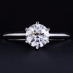 Cultured Diamond Ring, Elegant Diamond Engagement Ring, Non-Tarnishing 18K Gold Lab-Grown Diamond Ring eprolo
