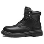 Work Security Black Boots Safety Shoe Classic Biker Ankle Footwear Fashion Non-slip Classic High Top Round Toe Wild Men's Shoes eprolo