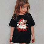 Combed Cotton New Christmas Children's Short Sleeve Girls' T-Shirt Kids Clothing Boys' Short Sleeve eprolo