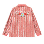 Embroidered tassel washed denim shirt for men and women eprolo