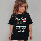 Combed Cotton New Christmas Children's Short Sleeve Girls' T-Shirt Kids Clothing Boys' Short Sleeve eprolo
