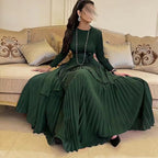 Wrinkled Irregular Lantern Skirt+Long Swing Skirt Set New Solid Color Two Piece Set eprolo