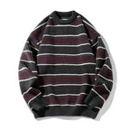 Striped round neck sweater for men eprolo