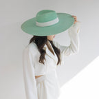 Fashion and Casual Big brim Fruit Green Wool Jazz Top Hat Show Style Felt Hat eprolo