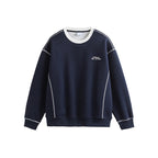 Red Sweatshirt with Embroidered Design for Men eprolo
