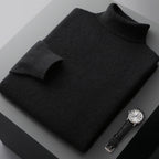 Men's high collar pullover sweater for autumn and winter, loose knit base sweater for men eprolo