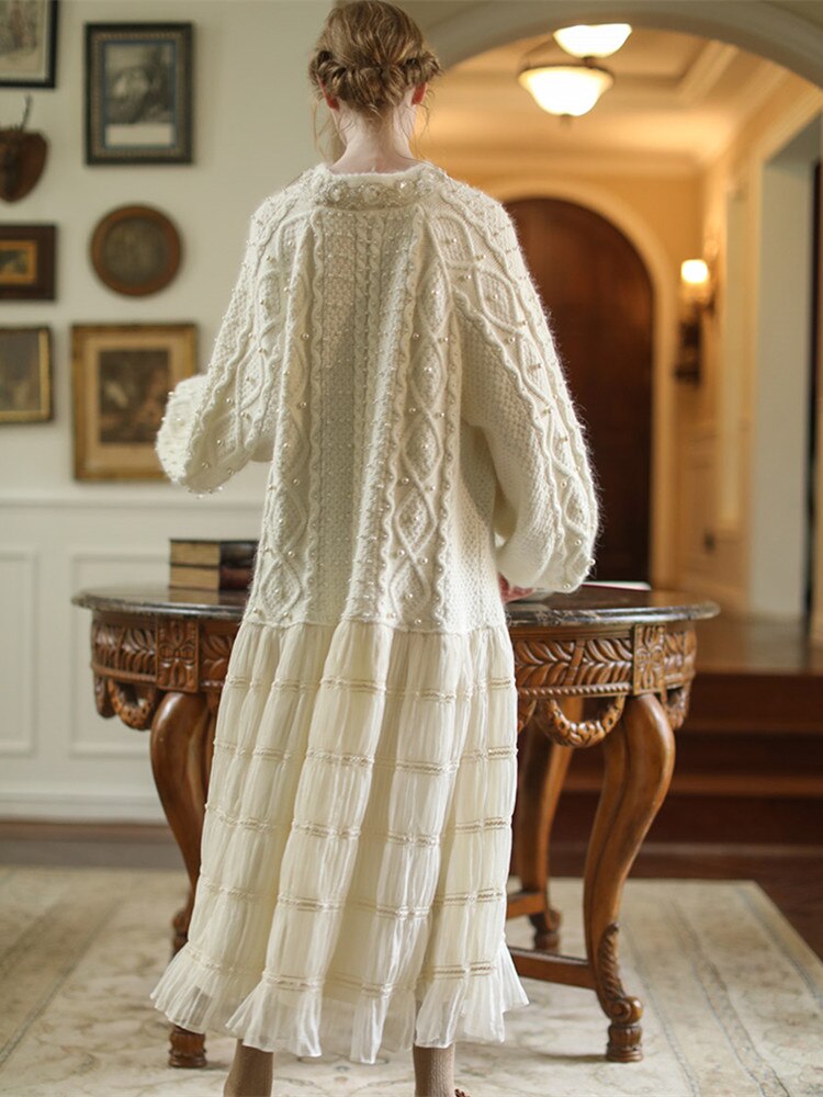 Discover Cozy Luxury Artisanal Wool Dress by Veloria eprolo