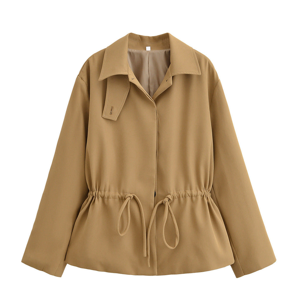 Waist lapel short jacket for women's autumn eprolo
