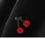Strawberry Crochet Knit Sweater Pullover Women Half High Collar Long Sleeve Tops Knitwear Spring Stylish Fashion Chic Jumpe eprolo