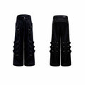 Metal Design Sense Baggy Straight Trousers Men LittleYogaSocks