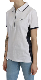 Beverly Hills Cotton White Collared Short Sleeve Top Beverly Hills