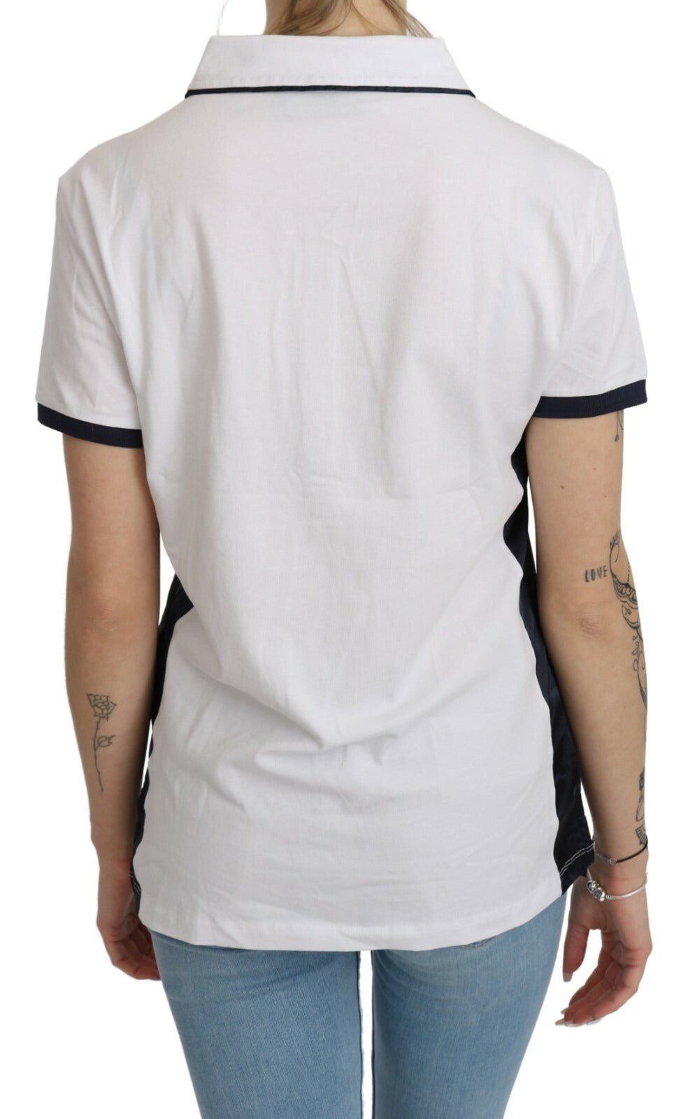 Beverly Hills Cotton White Collared Short Sleeve Top Beverly Hills