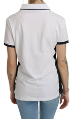 Beverly Hills Cotton White Collared Short Sleeve Top Beverly Hills