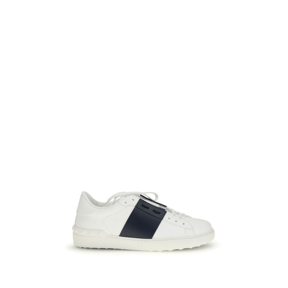 Valentino Garavani Blue Calf Leather Bos Taurus Low Top Sneakers Valentino Garavani