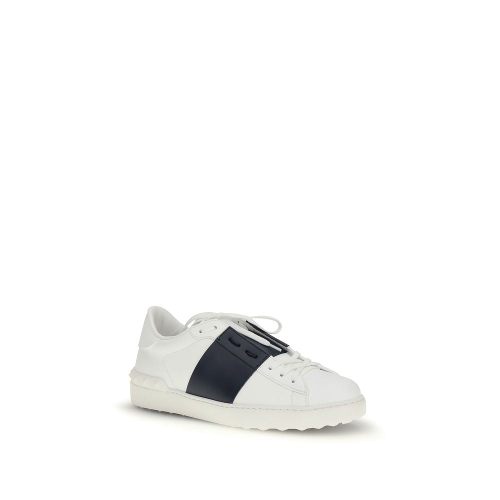 Valentino Garavani Blue Calf Leather Bos Taurus Low Top Sneakers Valentino Garavani
