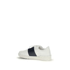 Valentino Garavani Blue Calf Leather Bos Taurus Low Top Sneakers Valentino Garavani