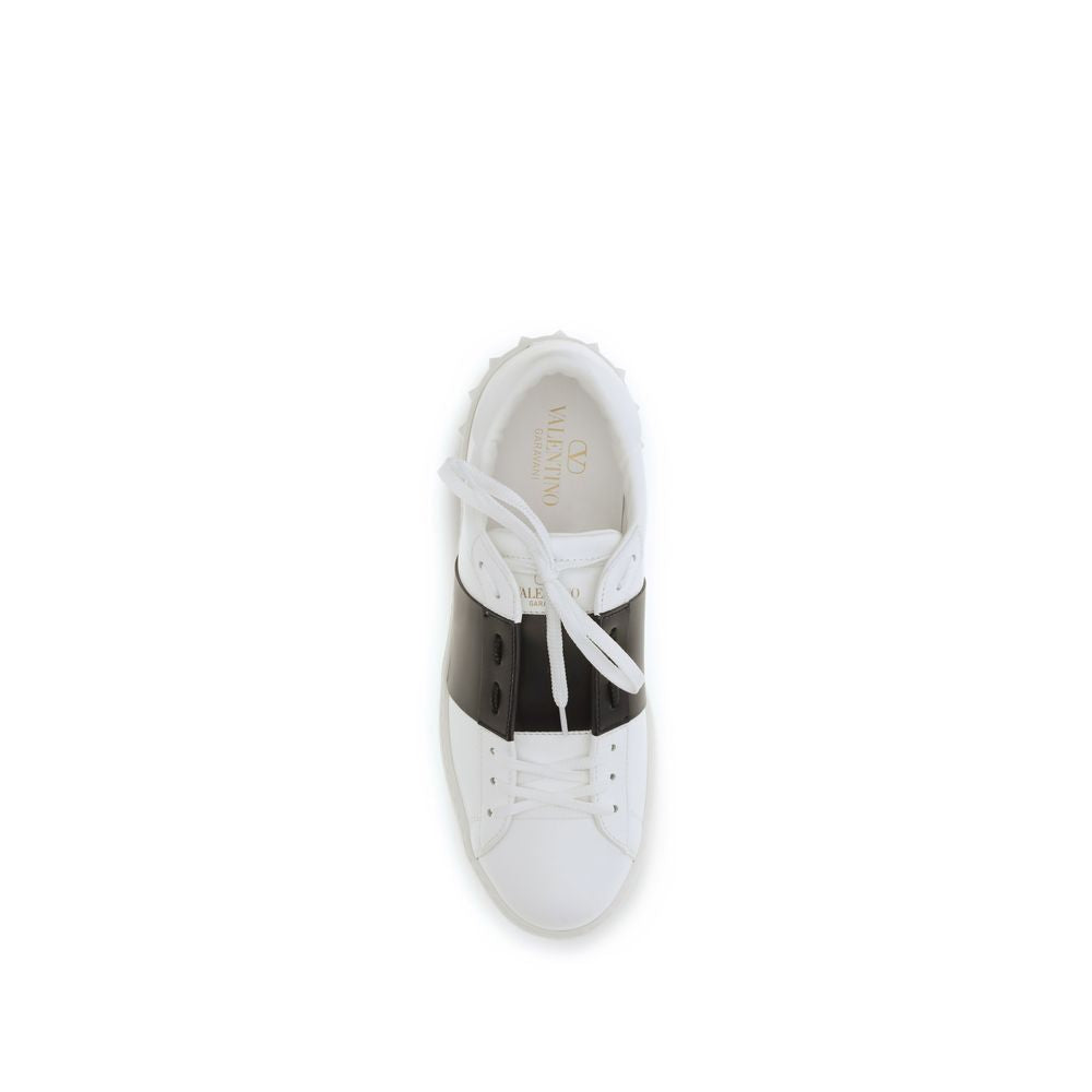 Valentino Garavani Blue Calf Leather Bos Taurus Low Top Sneakers Valentino Garavani