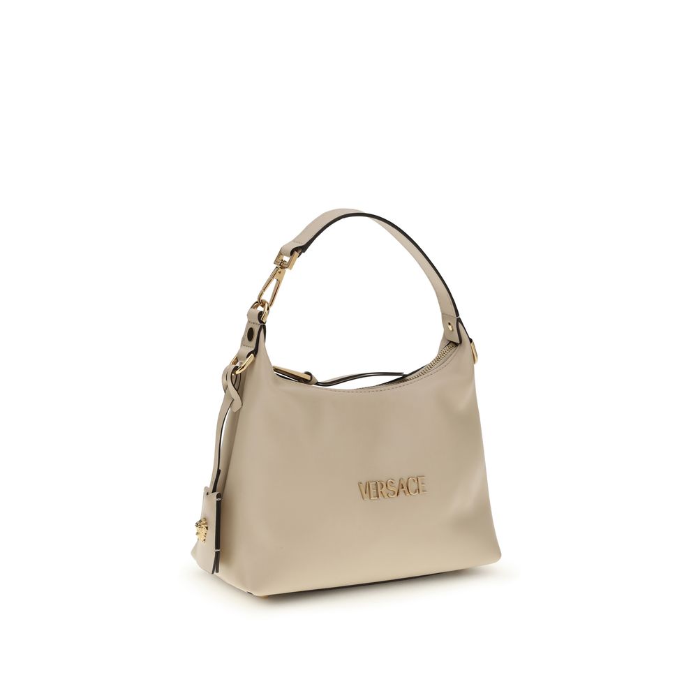 Versace Beige Calf Leather Bos Taurus Handbag Versace