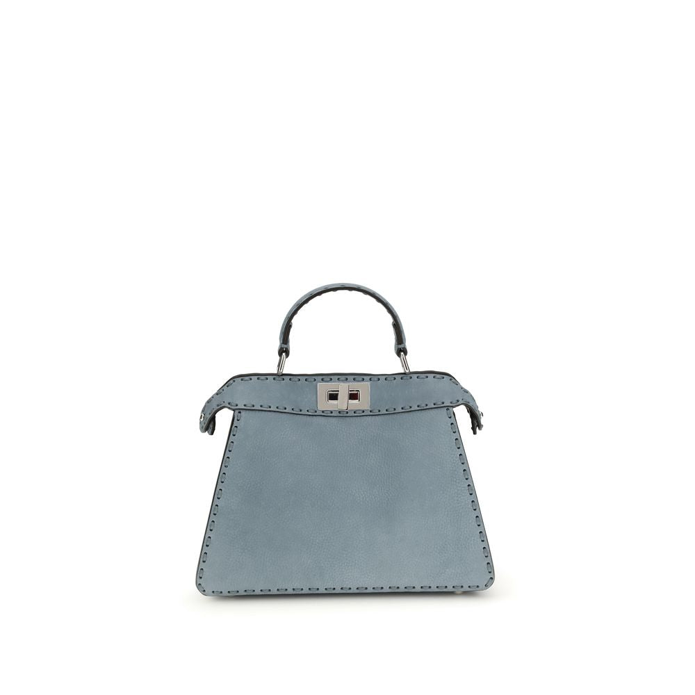 Fendi Blue Calf Leather Bos Taurus Handbag Fendi