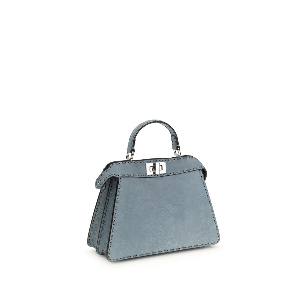 Fendi Blue Calf Leather Bos Taurus Handbag Fendi