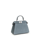 Fendi Blue Calf Leather Bos Taurus Handbag Fendi