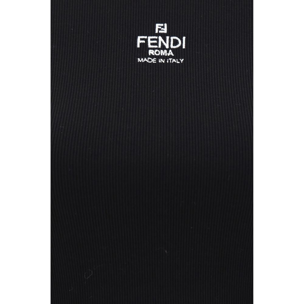 Fendi Black Cotton T-Shirt Fendi
