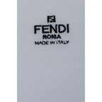 Fendi White Cotton T-Shirt Fendi