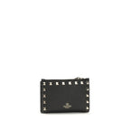 Valentino Garavani Black Calf Leather Bos Taurus Wallet Valentino Garavani
