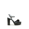 Valentino Garavani Black Goatskin Platform Sandals Valentino Garavani