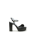 Valentino Garavani Black Goatskin Platform Sandals Valentino Garavani