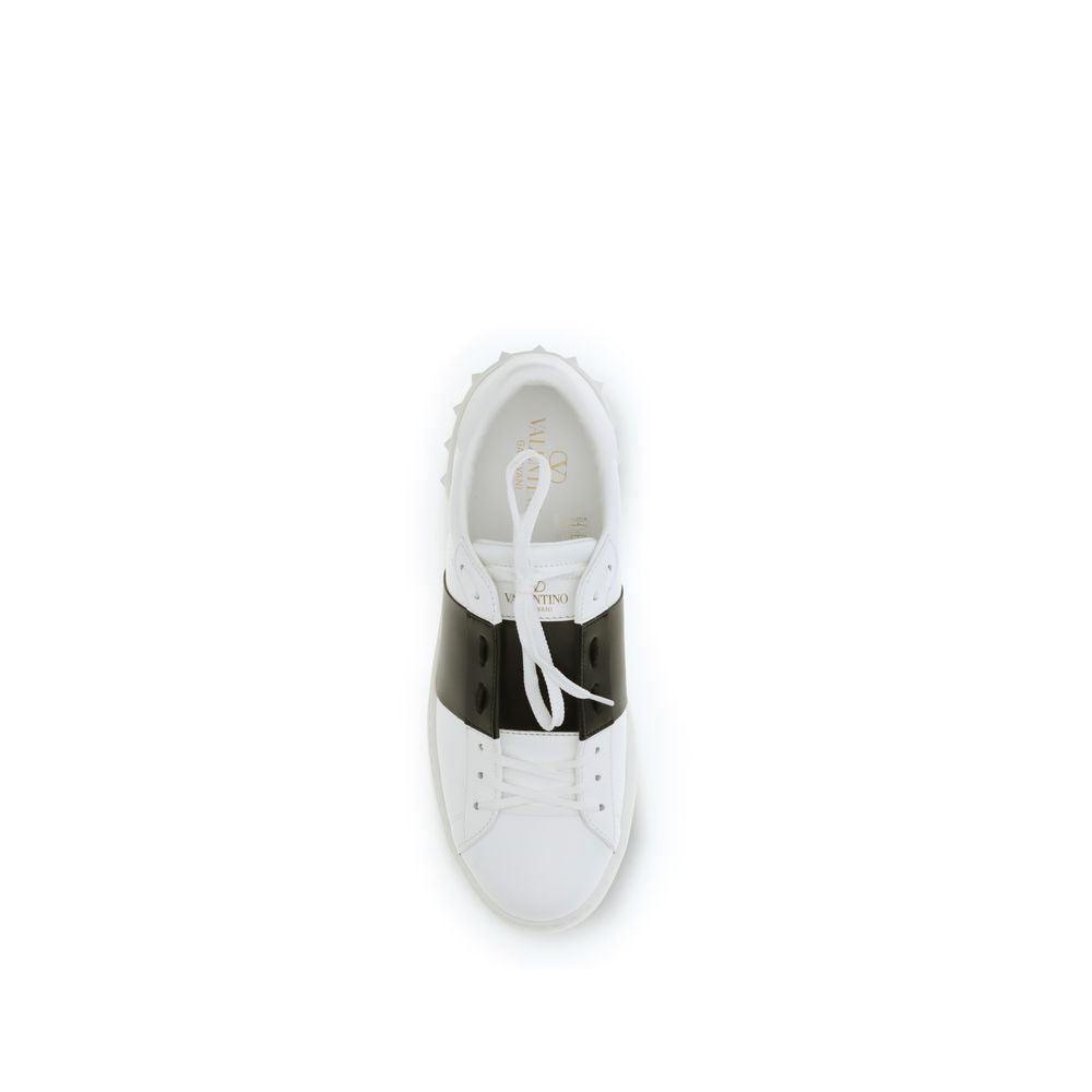 Valentino Garavani White Calf Leather Bos Taurus Low Top Sneakers Valentino Garavani