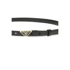 Prada Black Calf Leather Bos Taurus Regular Belt Prada