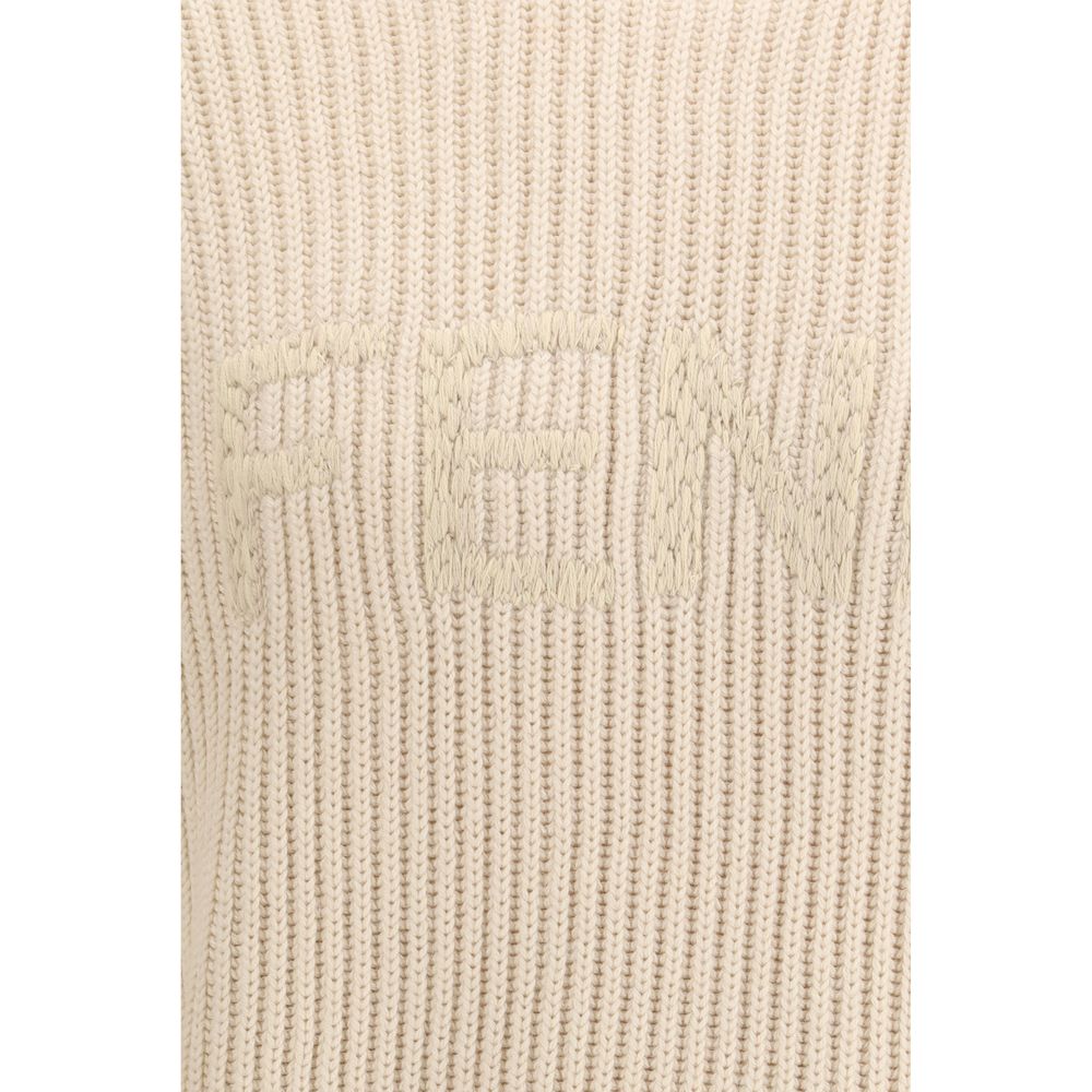 Fendi Beige Wool Oves Aries Sweatshirt Fendi
