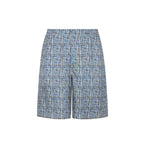 Fendi Blue Silk Bermuda Shorts Fendi