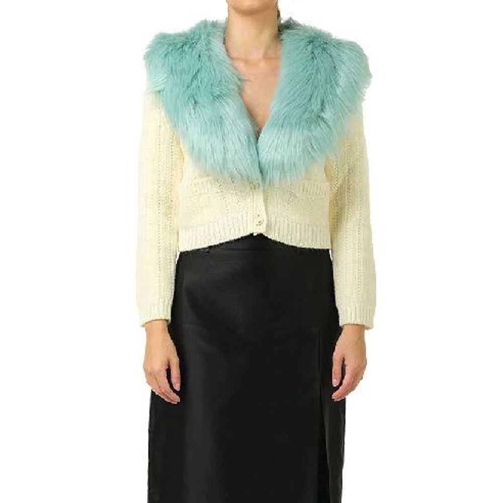 Gucci White Wool Cardigan Gucci