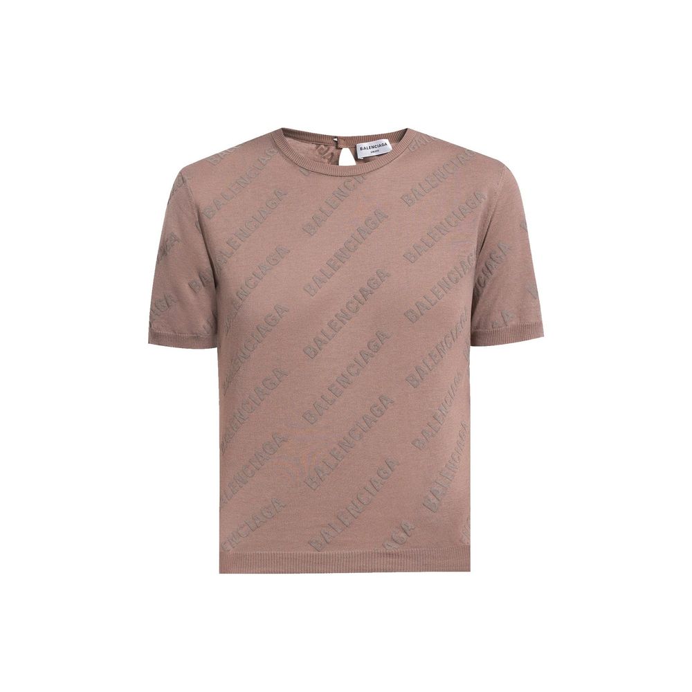 Balenciaga Brown Cotton Tank Tops Balenciaga
