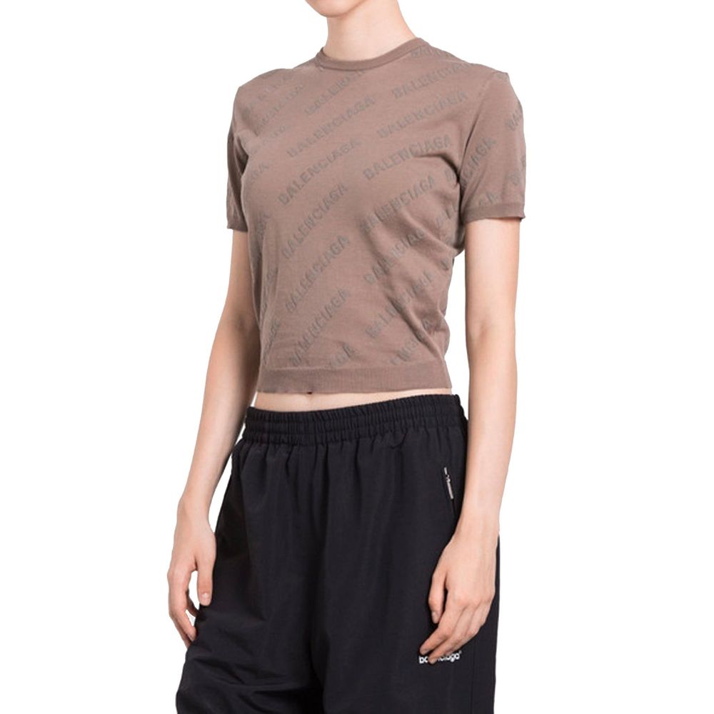 Balenciaga Brown Cotton Tank Tops Balenciaga