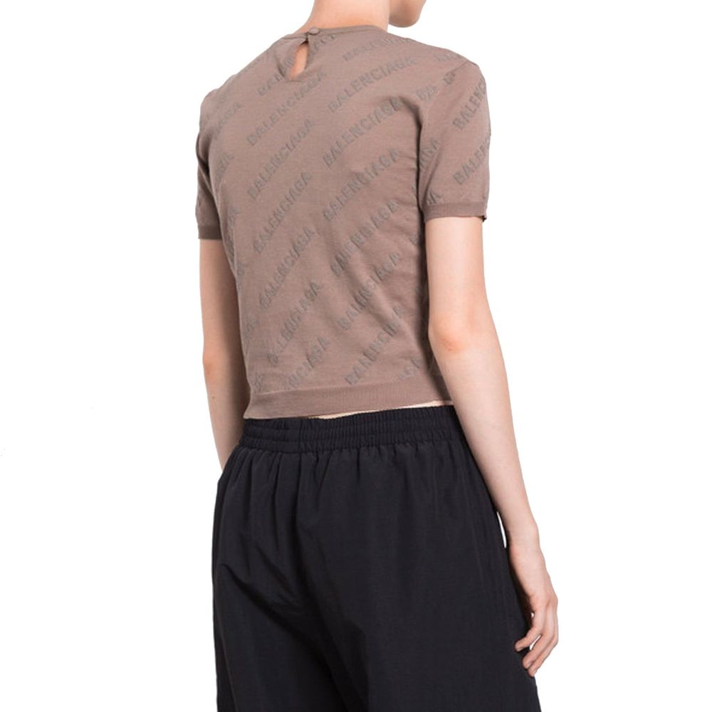 Balenciaga Brown Cotton Tank Tops Balenciaga