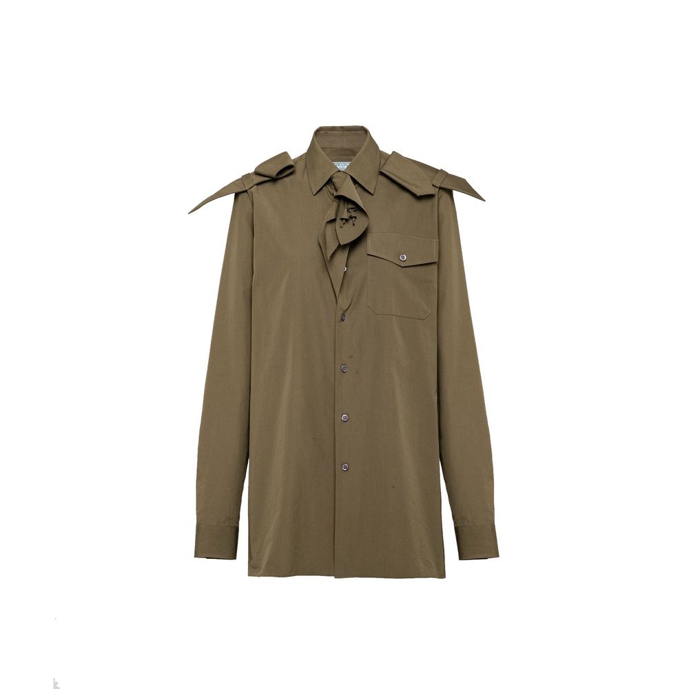 Prada Bicolor Cotton Dress Shirt Prada