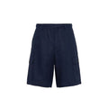 Prada Blue Linen Bermuda Shorts Prada