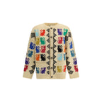 Valentino Multicolor Fleece Wool Cardigan Valentino