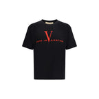 Valentino Black Cotton T-Shirt Valentino