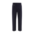 Prada Blue Cotton Casual Pants Prada
