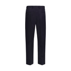 Prada Blue Cotton Casual Pants Prada