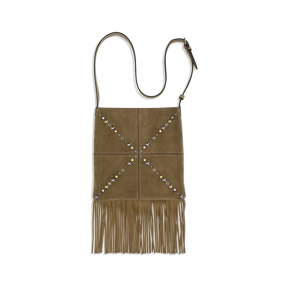 Valentino Garavani Beige Calf Leather Bos Taurus Shoulder Bag Valentino Garavani