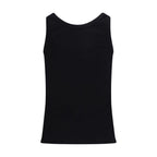 Versace Black Cotton Tank Tops Versace