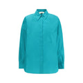 Fendi Blue Silk Dress Shirt Fendi